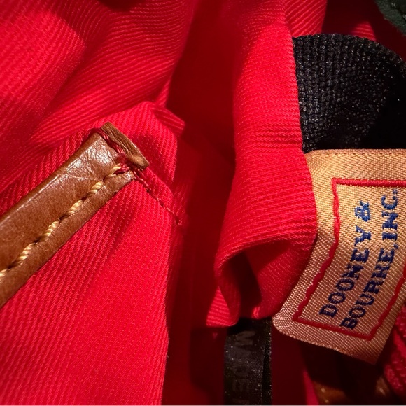 Rare Vintage Dooney & Bourke Red and Brown Satchel - Picture 7 of 14